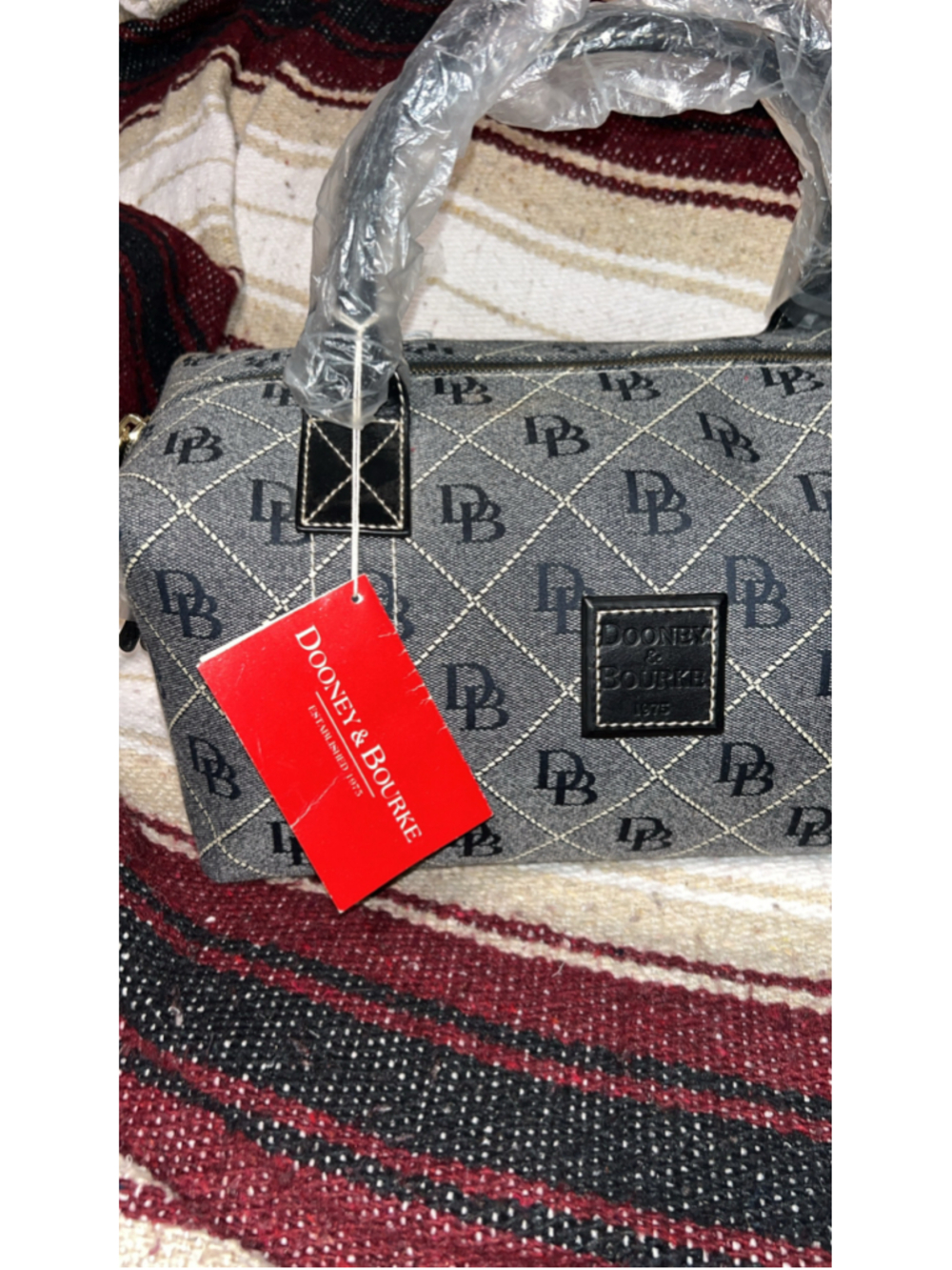 Women's Dooney & Bourke Satchel Bag One Size Grey Black Monogram